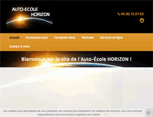 Tablet Screenshot of horizonautoecole.com